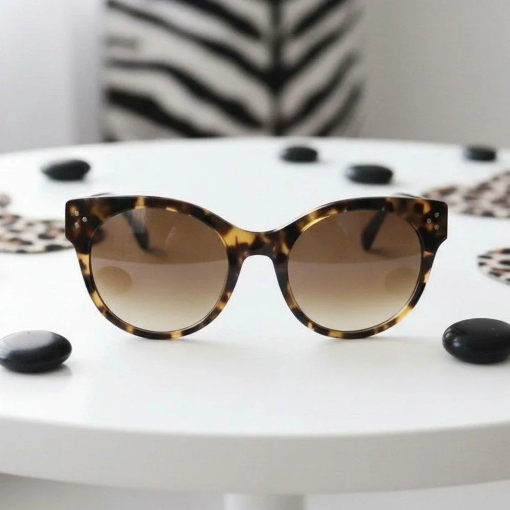 ett:twa Northerner Sunglasses Brown Motif Tortoise Cat Eye 53-21-145‎ Womens